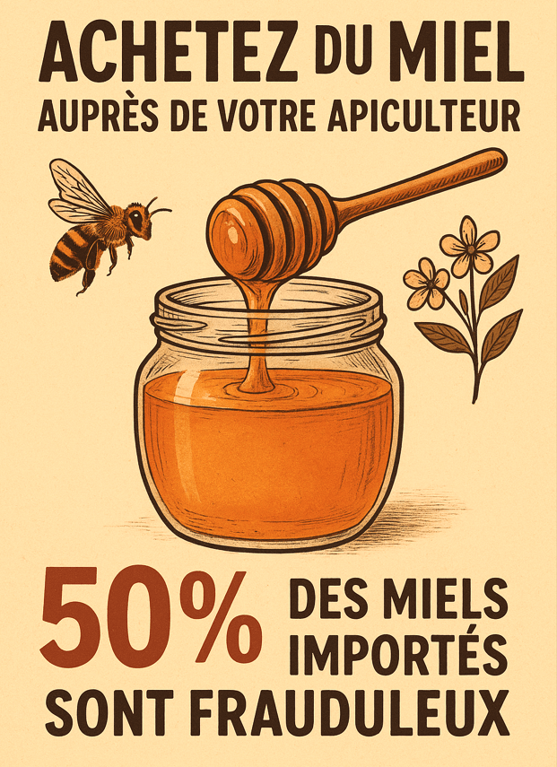 Achetez du miel local 50% de miels sont frauduleux