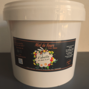 Miel crémeux toutes fleurs 5kg doux et naturel